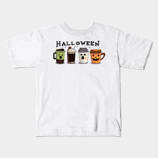 Cute Halloween coffee Kids T-Shirt